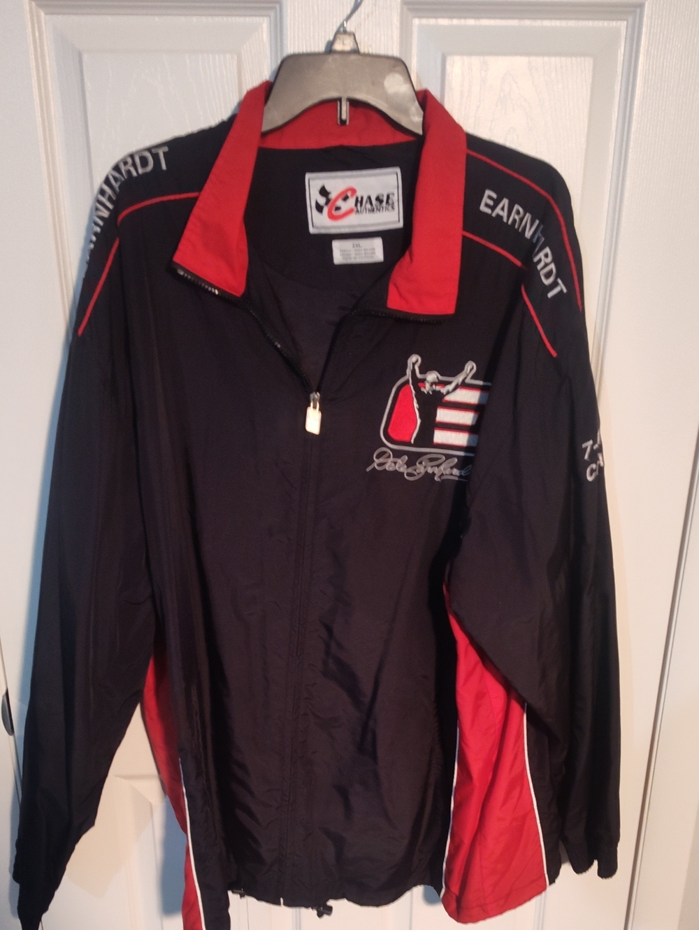 Chaser Black & Red Racing-Inspired Windbreaker Jacket